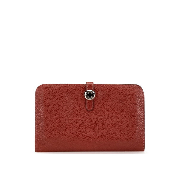 Hermes Dogon Duo GM Long Wallet Red Brown Togo s - Picture 1 of 9